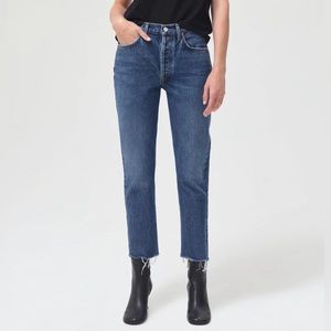 AGOLDE Riley High Rise Straight Crop Jeans